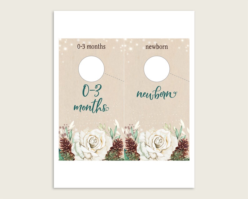 Beige Baby Closet Dividers Printable Nursery Clothes Dividers | Etsy