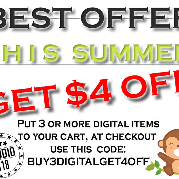 SUMMER DISCOUNT, Baby Shower discount, All digital items discount, Digital Items, Summer Sale, Baby Shower Sale, Cheap Baby Shower