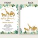 Jungle Baby Shower Invitations Printable Digital or Printed - Etsy