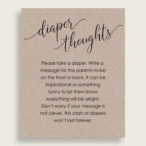 Diaper Thoughts Baby Shower Diaper Thoughts Kraft Baby Shower Diaper Thoughts Baby Shower Kraft Diaper Thoughts Marron Noir unisexe ZOVMD