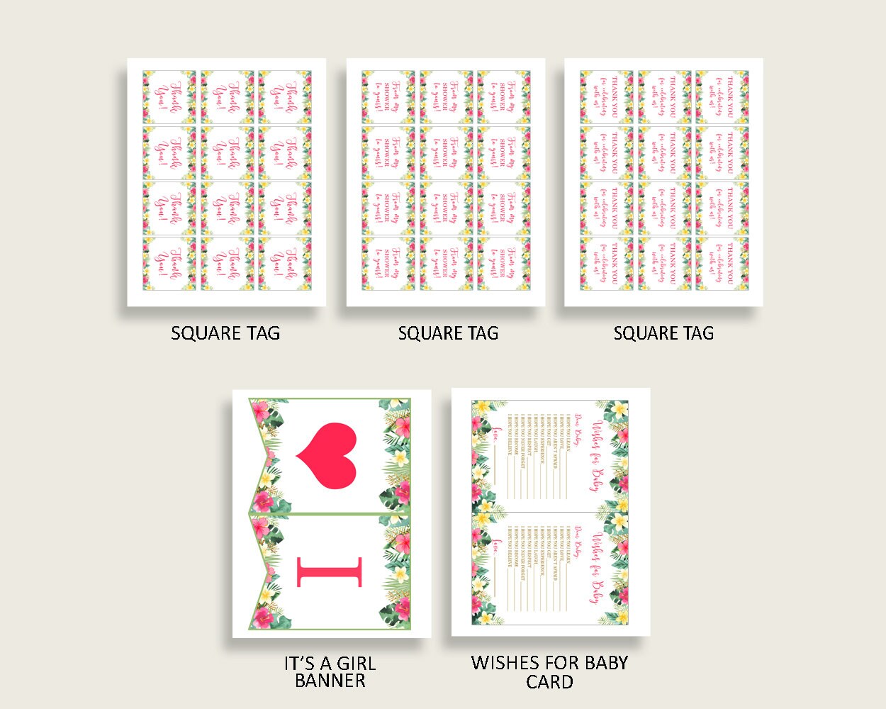 Decorations Baby Shower Decorations Hawaiian Baby Shower Etsy