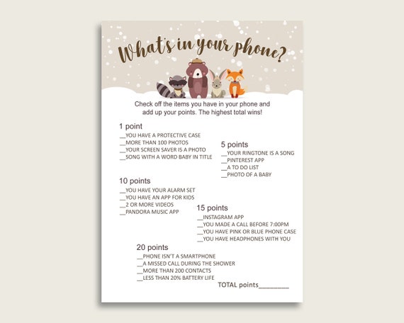 Beige Brown What's In Your Phone Game, Winter Woodland Baby Shower Gender Neutral, What's In Your Cell Phone Printable, Instant RM4SN Il_570xn