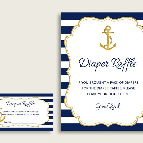 Anchor Diaper Raffle - Etsy