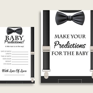 Little Man Baby Shower Carte di previsione e segno stampabile, Game Boy di previsione di bambino beige nero, Download istantaneo, Body Little Guy lm001