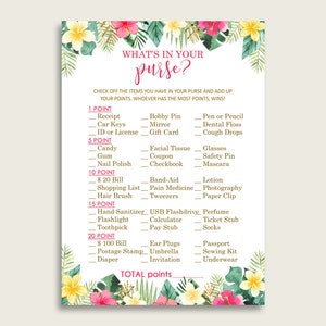 Whats In Your Purse Baby Shower Whats In Your Purse Hawaiian Baby Shower Whats In Your Purse Baby Shower Hawaiian Whats In Your Purse 955MG