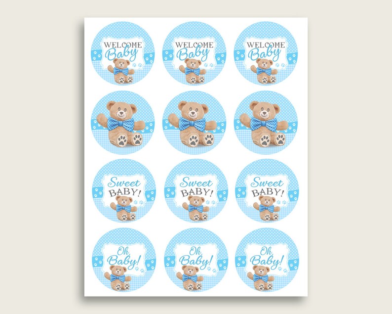 Teddy Bear Cupcake Toppers Printable
