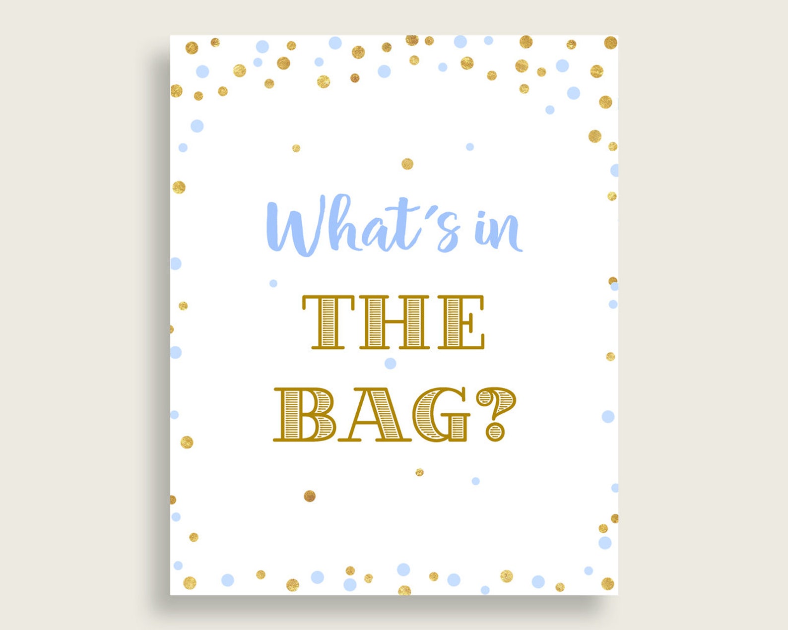 What's in the Bag Baby Shower What's in the Bag Etsy