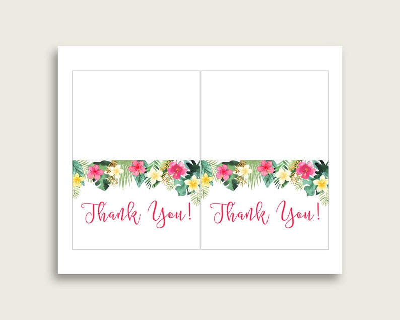 Thank You Card Baby Shower Thank You Card Hawaiian Baby Shower Etsy