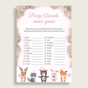 Baby Animal Names Baby Shower Baby Animal Names Forest Girl Baby Shower Baby Animal Names Baby Shower Forest Girl Baby Animal Names OBJUF