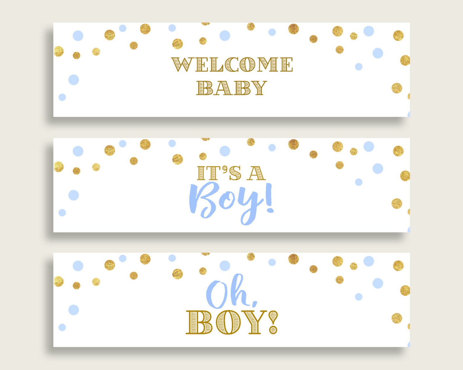 Bottle Labels Baby Shower Bottle Labels Confetti Baby Shower Etsy