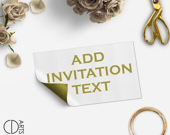 Add On listing only for edit invitation text - digital file