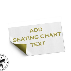 Add On listing only for edit text on seating chart - digital file