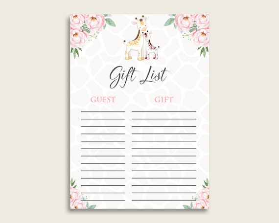 Giraffe Little one Shower Present Record, Red Yellow Reward Listing photo about Baby Shower Checklist Printable identified as Giraffe Kid Shower Present Listing, Crimson Yellow Present Listing