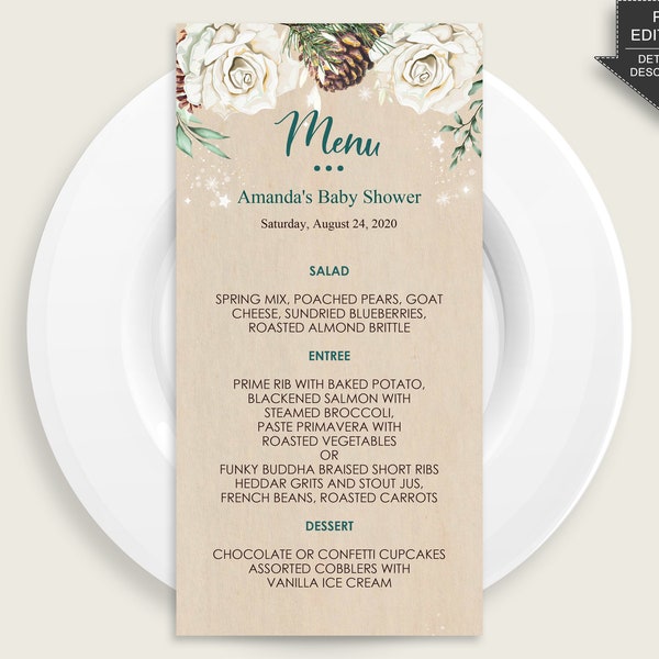 Baby Shower Program Etsy