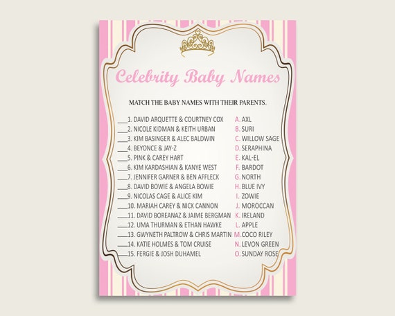 Name That Candy Royal Elephant Themed Baby Shower Game