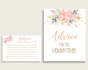 Bee Advice for Mommy to Be Cards &amp; Sign Printable Baby Shower | Etsy