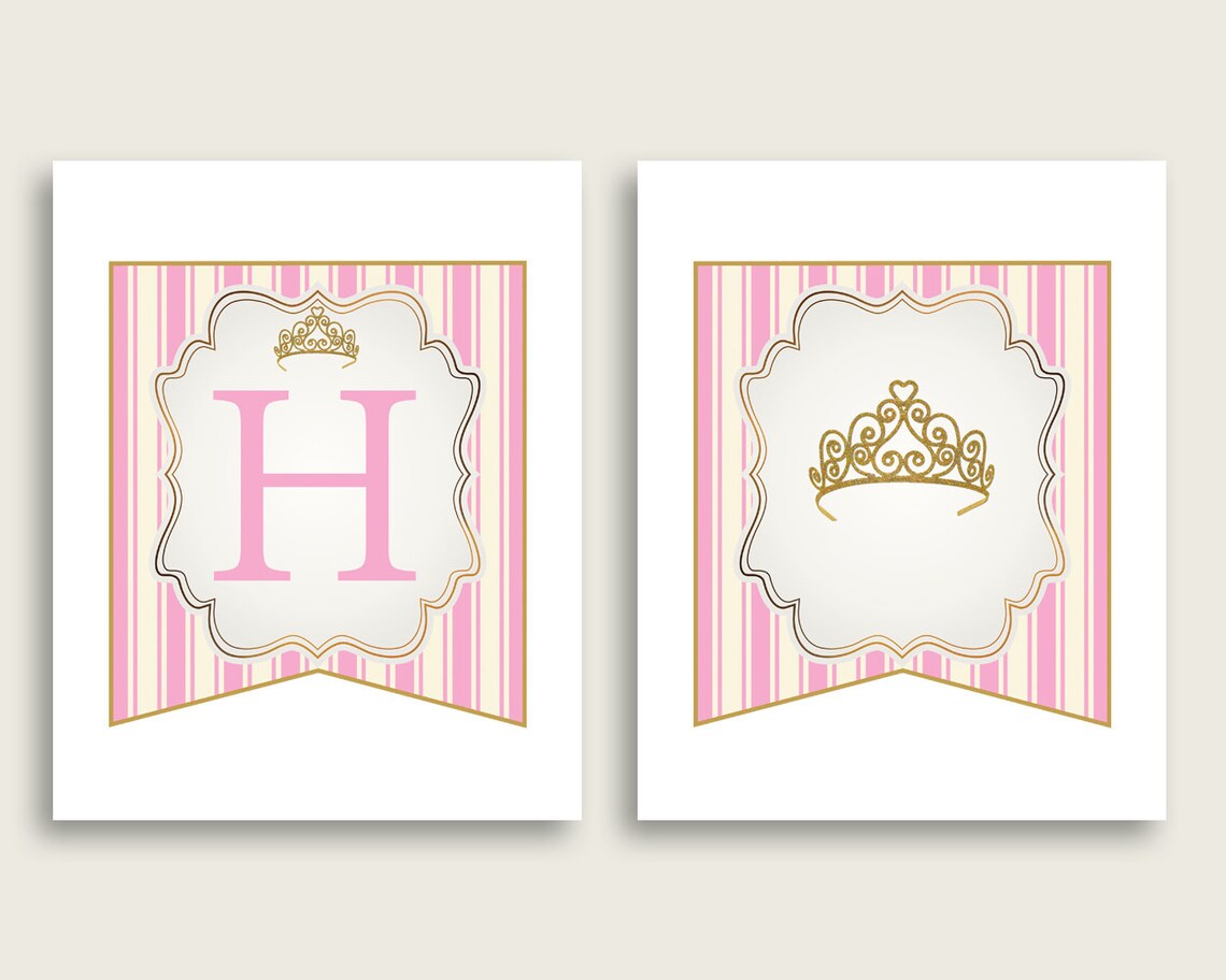 Royal Princess Baby Shower Banner All Letters Birthday Party - Etsy