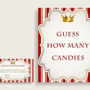 Candy Guessing Baby Shower Candy Guessing Prince Baby Shower Candy Guessing Red Gold Baby Shower Prince Candy Guessing pdf jpg 92EDX