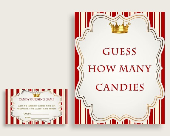 Candy Guessing Baby Shower Candy Guessing Prince Baby Shower Candy Candy Guessing Baby Shower Candy Guessing Prince Baby Shower Candy