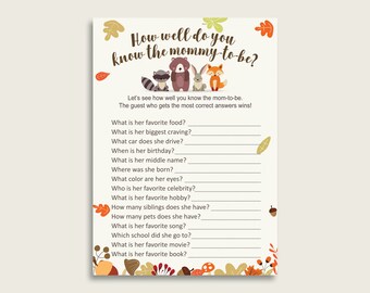 Brown Beige How Well Do You Know Mommy Game, Woodland Baby Shower Gender Neutral, Who Knows Mommy Best Printable, Popular Bear Forest w0001