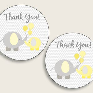Favor Tags Baby Shower Favor Tags Yellow Baby Shower Favor Tags Baby Shower Elephant Favor Tags Yellow Gray pdf jpg party stuff party W6ZPZ