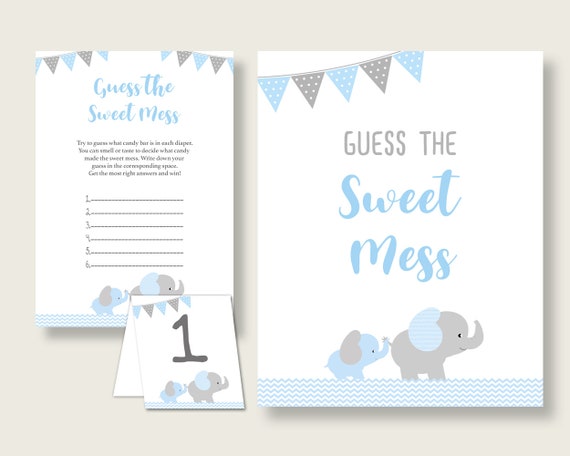 Elephant Guessing Activity Boy or girl Shower Boy, Blue Gray Bet The photograph regarding Guess Who Game Printable called Elephant Guessing Sport Kid Shower Boy, Blue Gray Bet The
