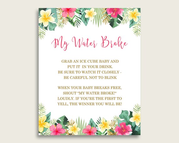 My Water Broke Baby Shower My Water Broke Hawaiian Baby Shower My Water Broke Baby Shower Hawaiian My Water Broke Pink Green Tropical 955mg By Creative Digital Arts Catch My Party My Water Broke Baby Shower My Water Broke Hawaiian Baby Shower My Water Broke Baby Shower Hawaiian My Water Broke Pink Green Tropical 955mg By Creative Digital Arts Catch My Party