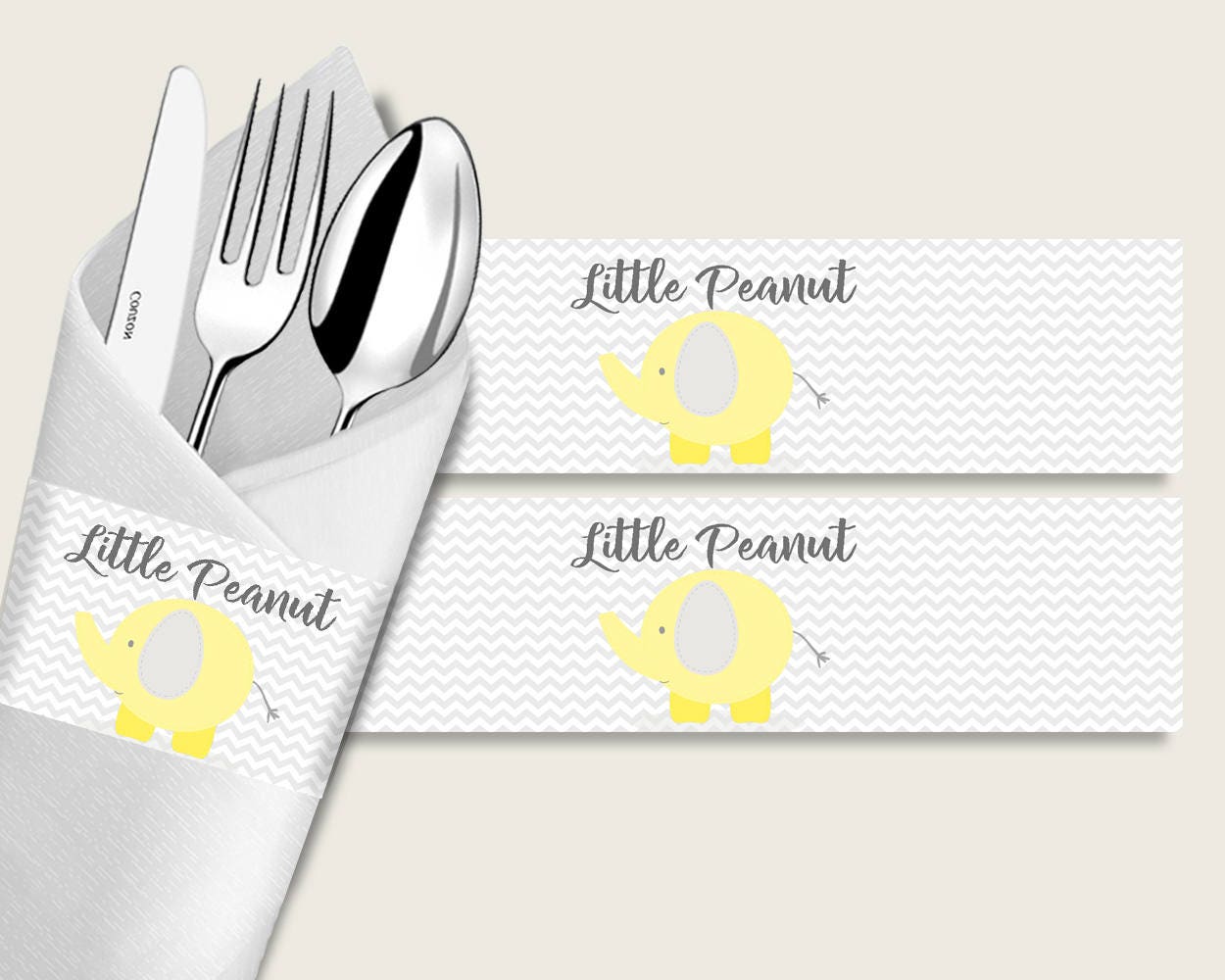 Napkin Rings Baby Shower Napkin Rings Yellow Baby Shower Etsy España