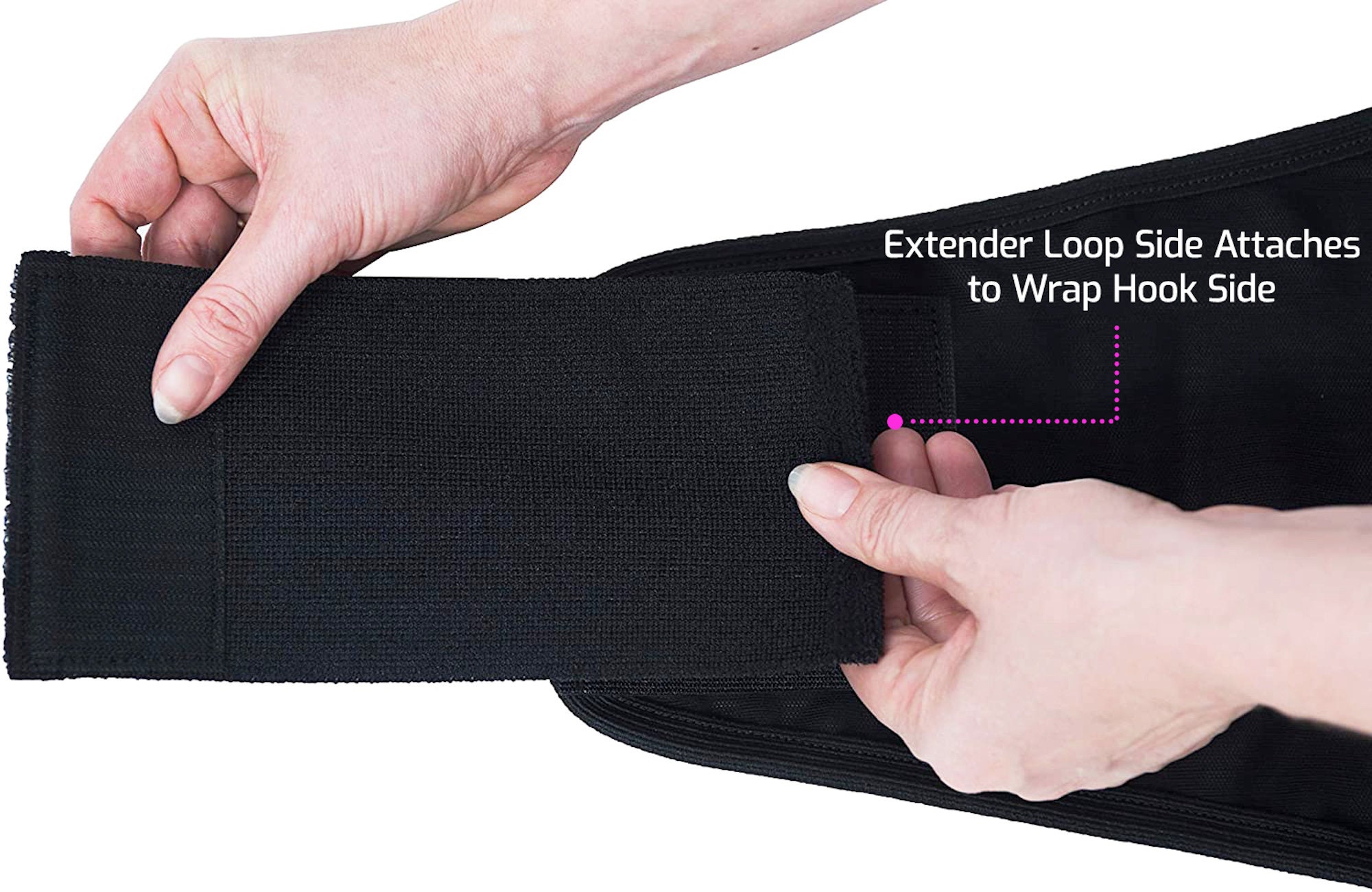 Spand-ice Extender Strap Multipurpose Elastic Hook and Loop Extension for  Ice Packs, Braces, Vests, Wraps, and Belts Made in USA 