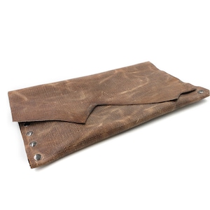 Cartera de mano de cuero genuino marrón envejecido hecha a mano, bolso de cuero, monedero de cuero, bolso de noche