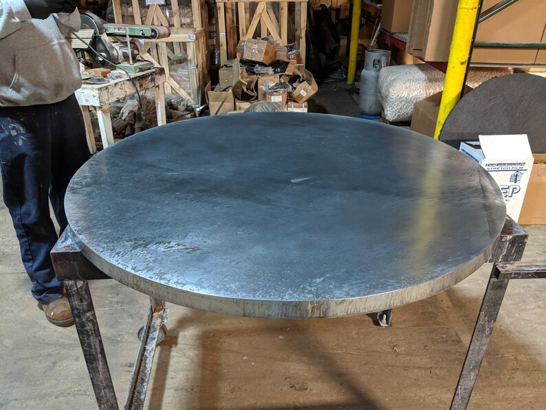 Round Zinc Table Top Etsy