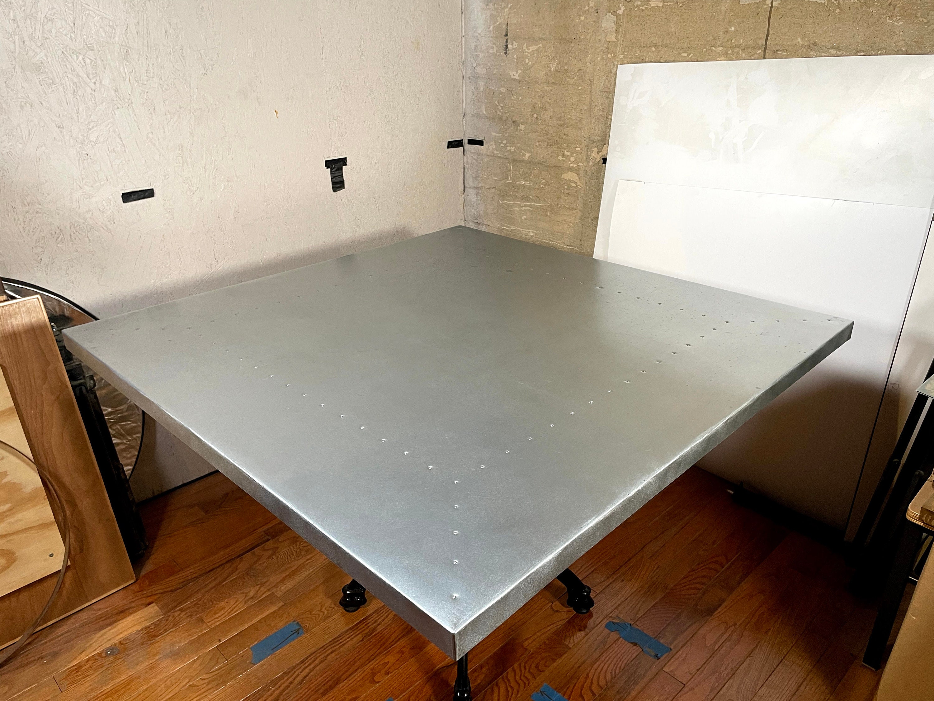 Zinc table tops discount
