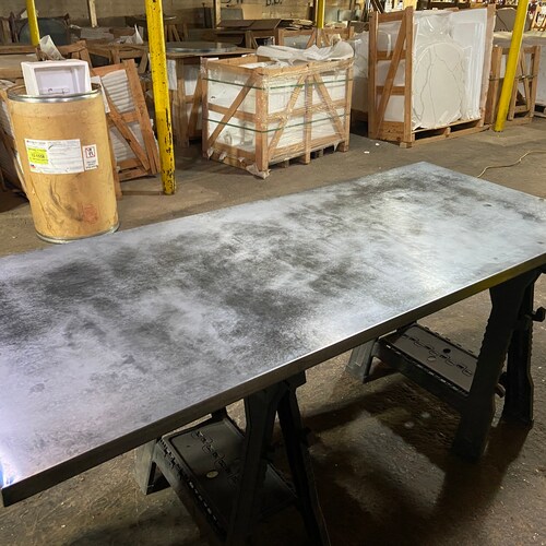 Square Zinc Table Top Etsy