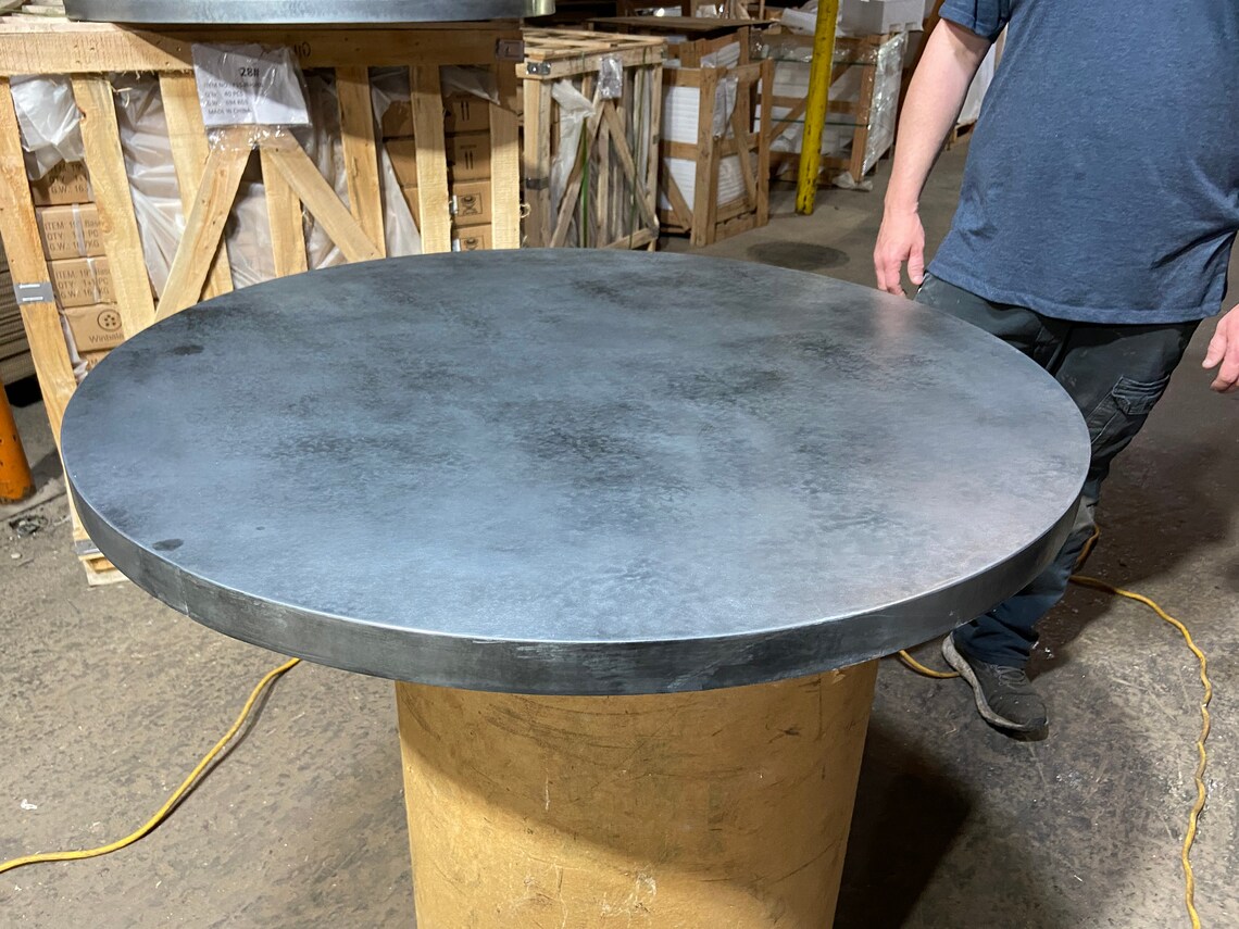 Round Zinc Table Top Etsy
