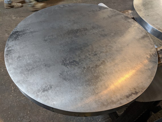 Round on sale zinc table