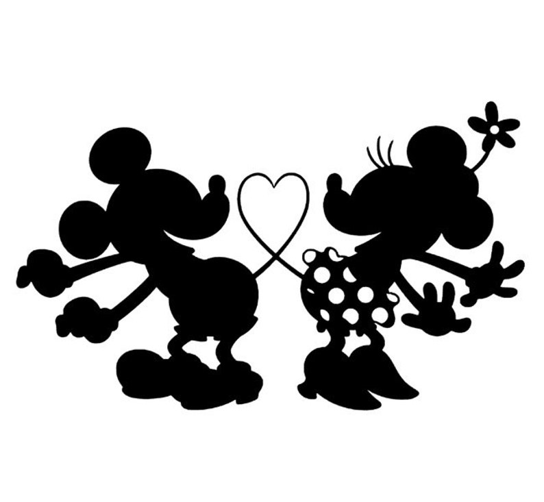 mickey and minnie mouse window vinyl decal car decal etsy
