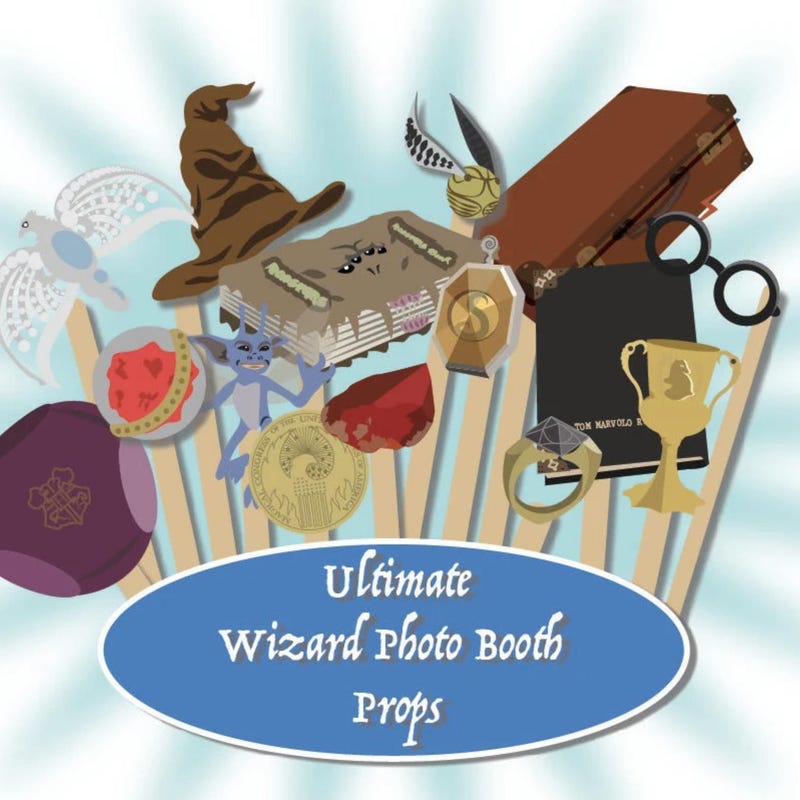 Harry potter photo booth props - Etsy