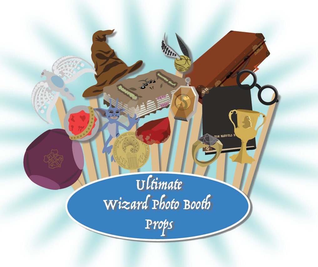 58 Harry Potter Photo Booth Props Instant Download PDF | Etsy
