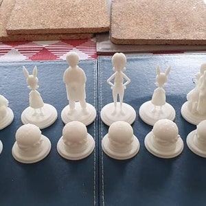 Bob&#39;s Burgers Inspired Chess Set 3D Files STL Model - DIGITAL FILES
