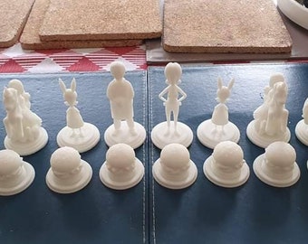 Bob's Burgers Inspired Chess Set 3D Files STL Model - DIGITAL FILES