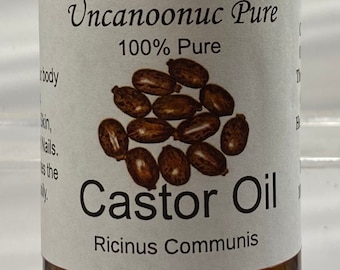 Castor Oil 100% Pure Organic Cold Pressed Hexane Free Amber Glass Bottle 4 Fl Oz