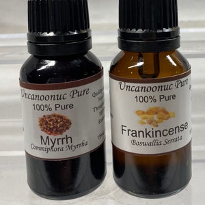 Frankincense and Myrrh 15ml Each  100% Pure Essential Oil set of 2