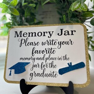 Graduation Memory Jar Tag - Graduation Party Idea - Memory Tag 7x5 ...