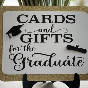 Graduation Table Candy Buffet Sign - Candy Table Sign - Cards and gifts sign - Graduation Thank You Sign 10x8