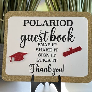 Polaroid Party Sign - Graduation Sign - Picture Table Sign - 10x8