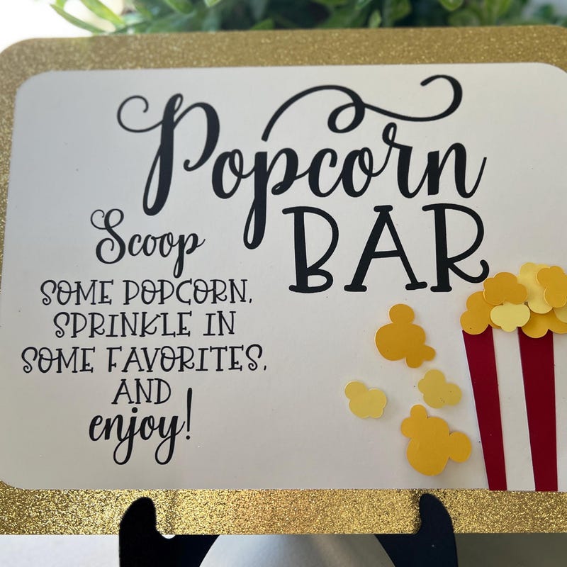 Popcorn Sign - Etsy