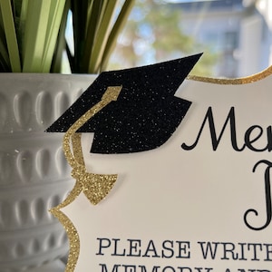 Graduation Memory Jar Karten 2023 – 50 Karten + 1 Schild Für Persönliche Glückwünsche Zur Abschlussfeier