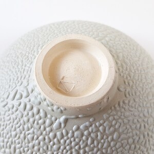 Hand-crafted Stoneware Bowl in a Bespoke Textured Dove Grey Bead Glaze