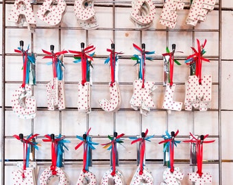 Ceramic Spotty Letter Hanging Decoration