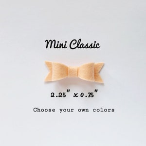Mini Classic Bow headband, baby headband, hair accessories, felt bow, baby bow headband, newborn headband, infant headband